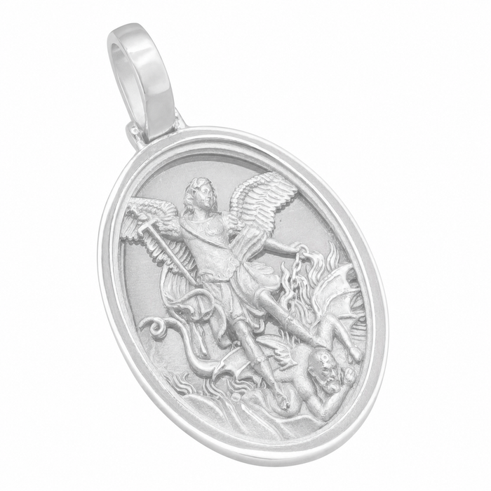 St. Michael Oval Pendant