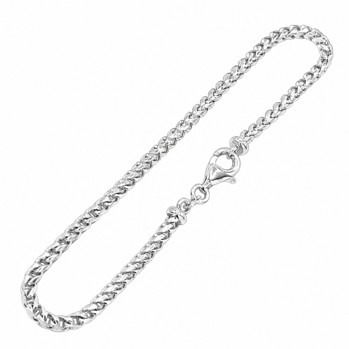 3MM Diamond Cut Franco Bracelet