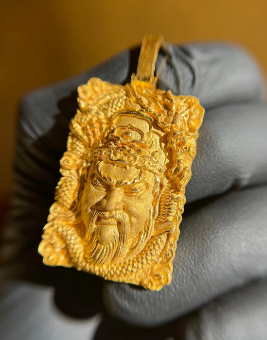 God of War (Guan Gong) Face Rectangular Pendant