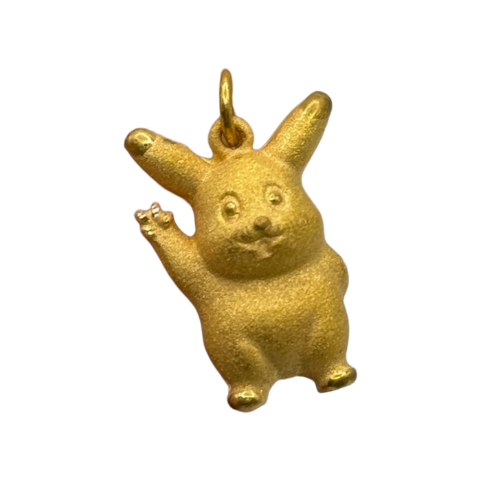 24K Yellow Gold Hollow Pikachu