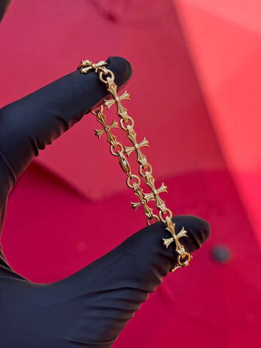 10MM Gothic Style Cross Bracelet