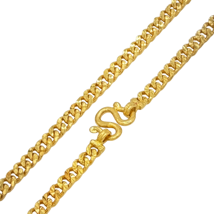 24K Yellow Gold 4.3MM Diamond Cut Miami Cuban Link