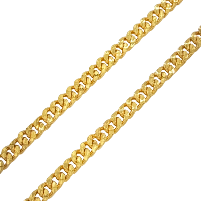 24K Yellow Gold 4.3MM Diamond Cut Miami Cuban Link