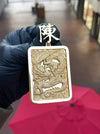 3D Monkey King (Sun Wukong) Riding a Dragon and Customizable Bail Rectangular Pendant