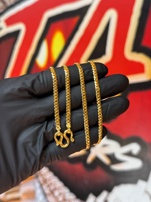 24K Yellow Gold 3.5MM Miami Cuban Link Chain