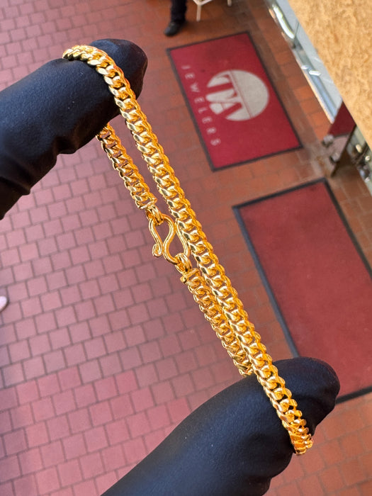 4MM Solid Miami Cuban Link Bracelet