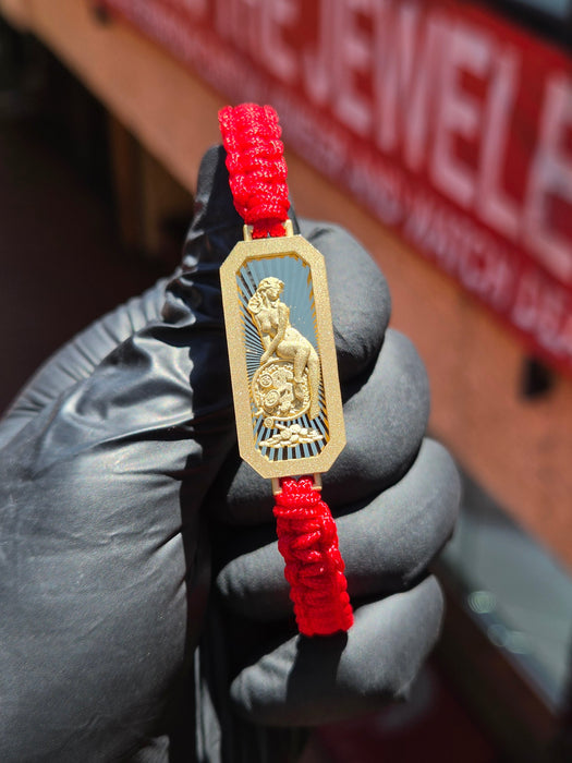 Lady Fortuna ID Bracelet on Red String