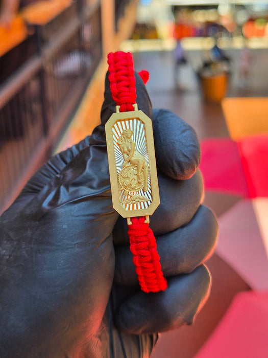 Lady Fortuna ID Bracelet on Red String