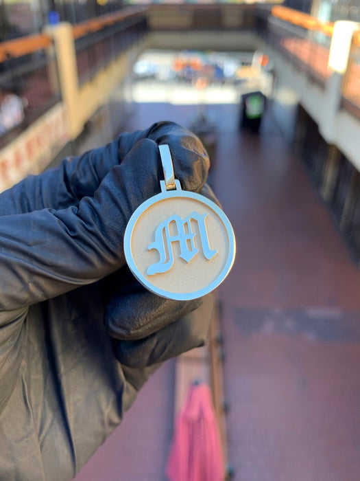 Old English "M" Pendant