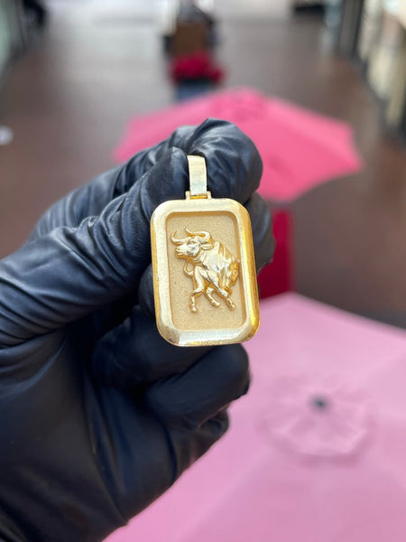 Ox Rectangular Pendant