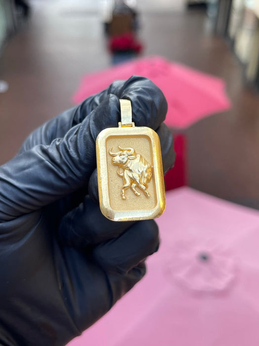 Ox Rectangular Pendant