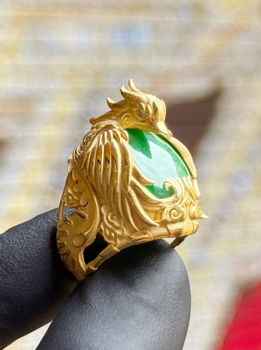 Phoenix Wrapped Around Jade Ring — original photograph 1