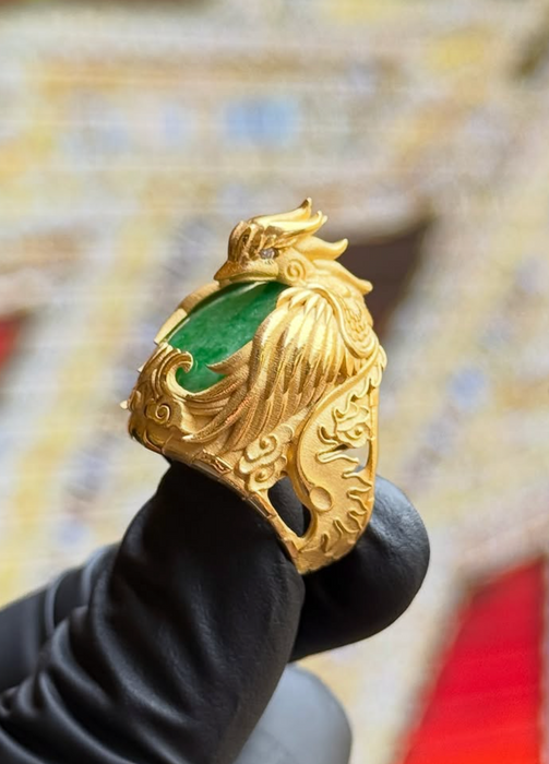Phoenix Wrapped Around Jade Ring — original photograph 3