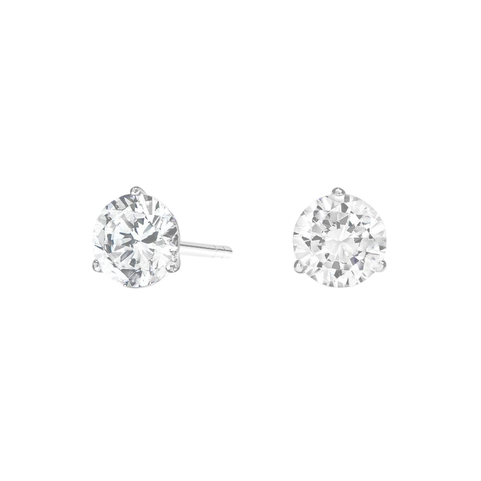 1ct Martini Round Diamond Solitaire Studs