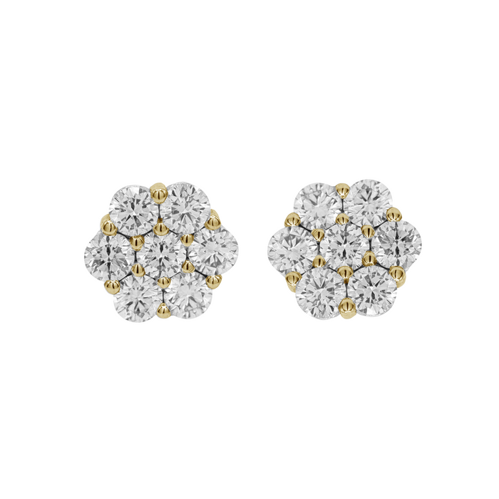 Diamond Cluster Earrings