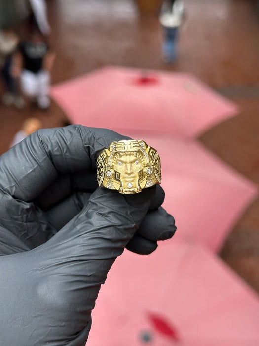 Diamond Aztec Warrior Ring
