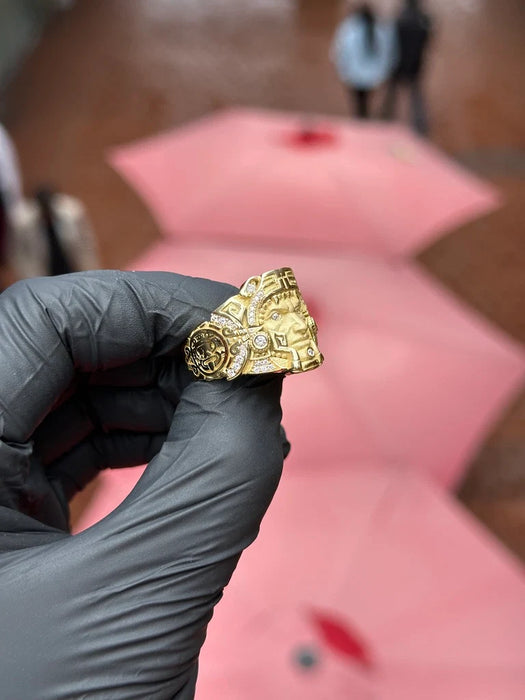 Diamond Aztec Warrior Ring