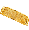 Angkor Wat ID Bracelet on Double Cuban in polished yellow gold