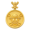 Anime Inspired Double Sided Pendant in yellow gold, refined front view