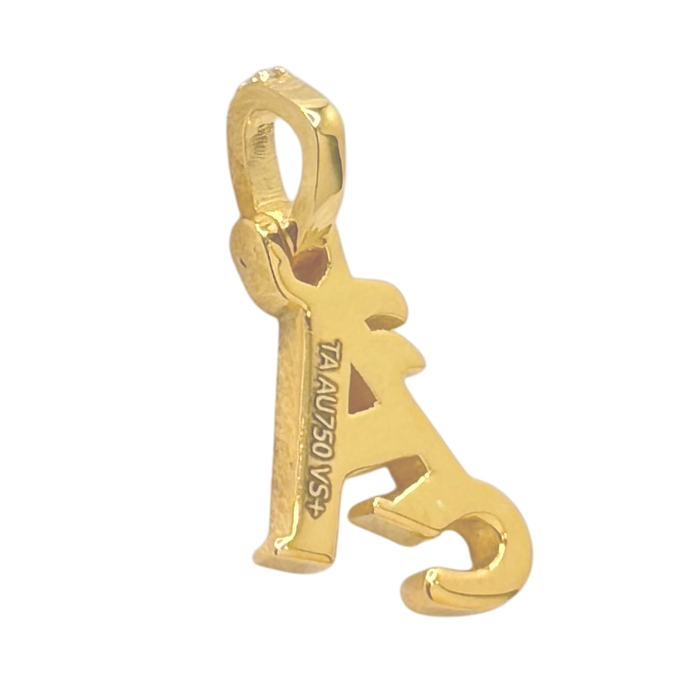 Old English Letter "A" Diamond Pendant