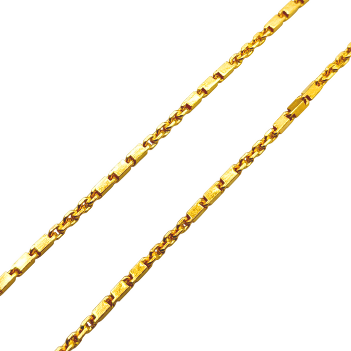 24K Yellow Gold 2.4MM Baht Hermes Link