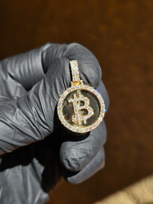 Bitcoin Circular Diamond Pendant original front photograph