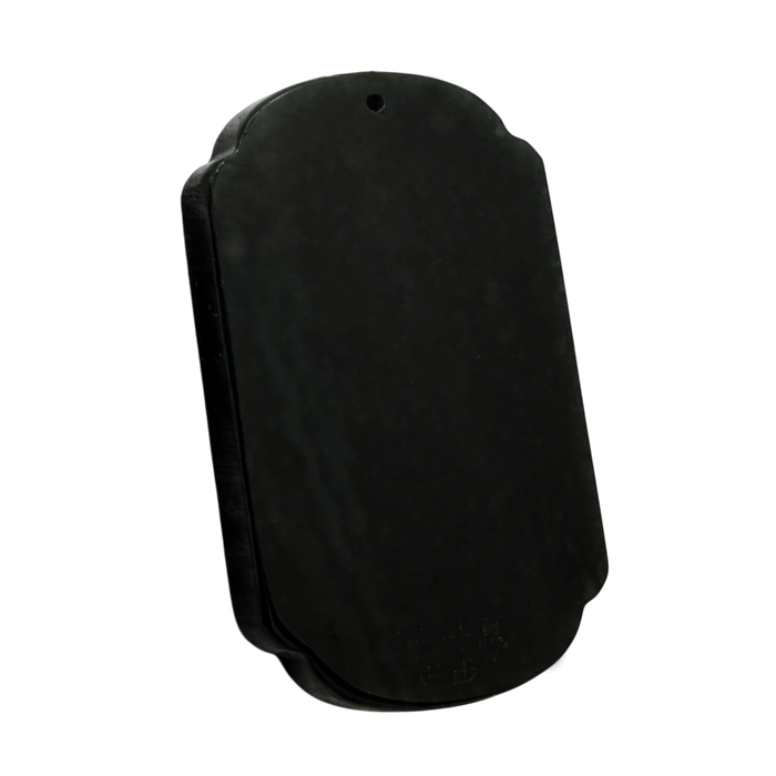 Natural Black Jade w/ 24K Buddha Inlay