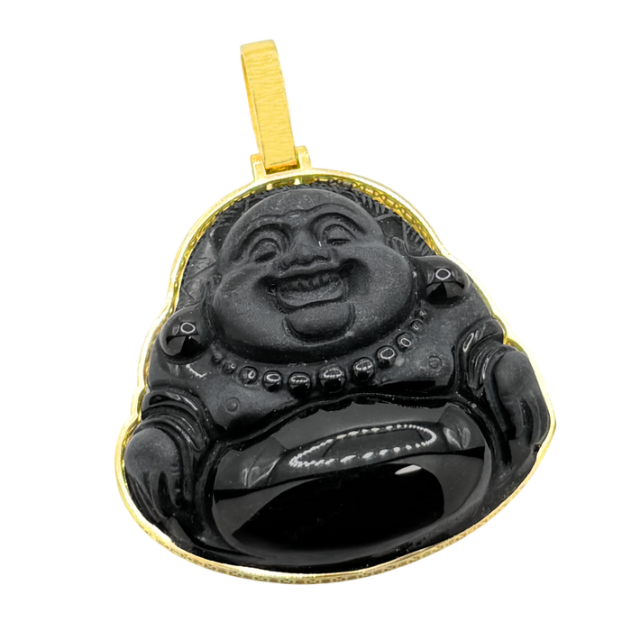 Black Jade Buddha w/ Money Coin Frame