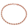 4MM Solid Diamond-Cut Rope Bracelet