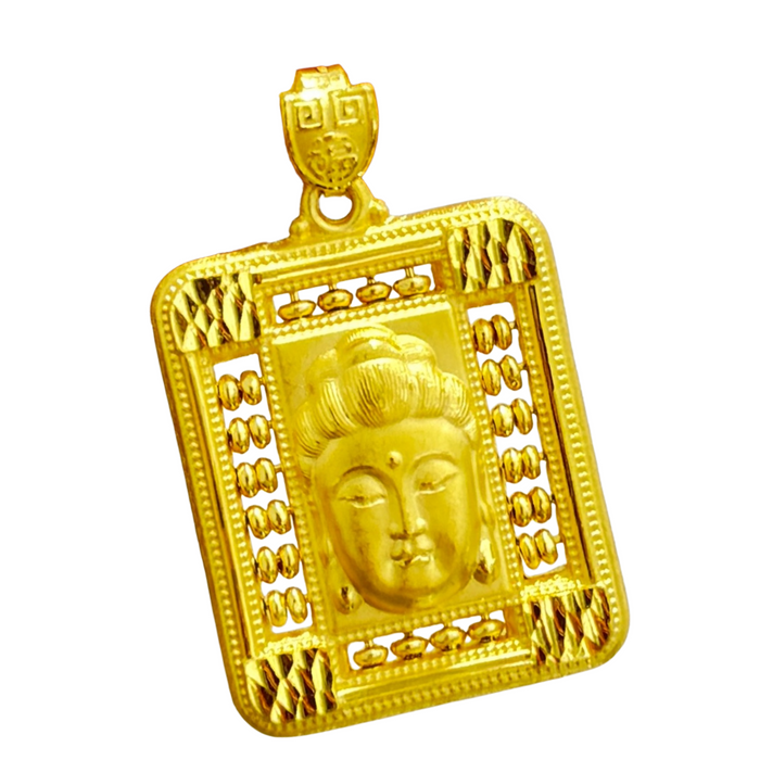 24K Yellow Gold Buddha Frame with Diamond Cut Corners