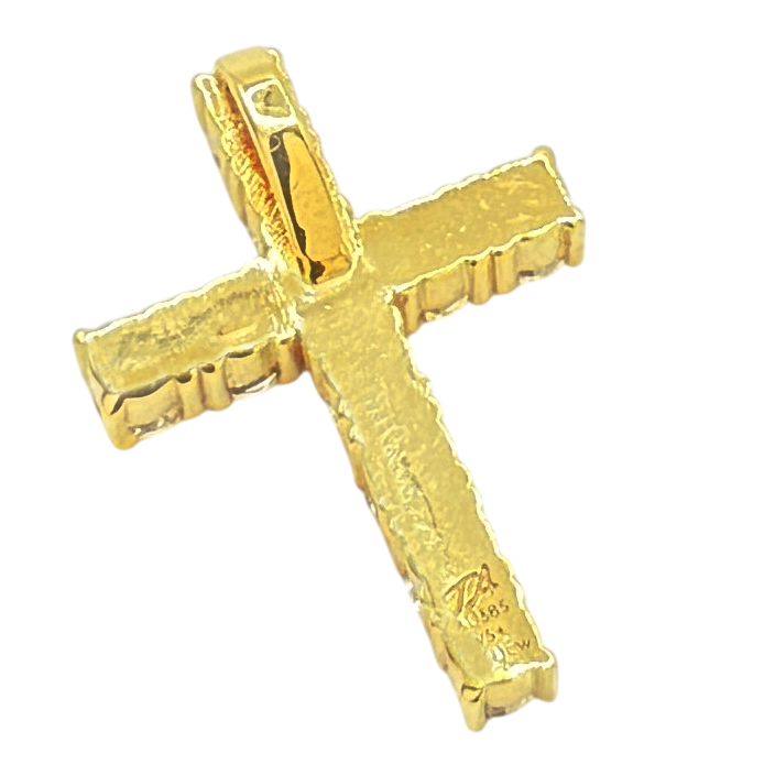 Classic Diamond Cross Pendant w/ Back Bail