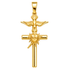 Cross of the Apostolate Pendant — polished yellow gold on transparent background