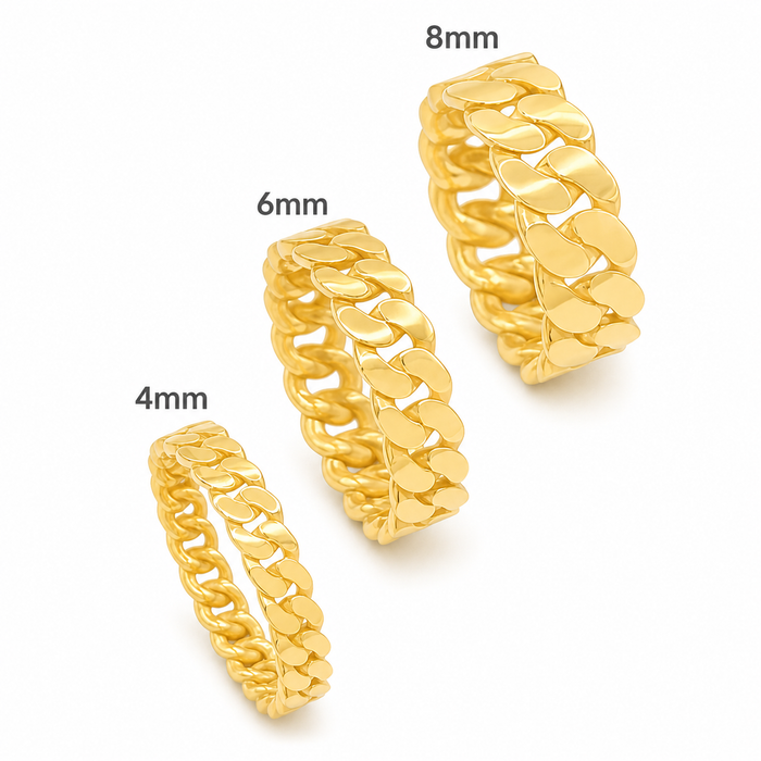8MM Cuban Link Ring