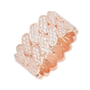 Diamond Cuban Link Ring in rose gold