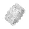 Diamond Cuban Link Ring in white gold