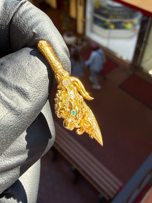 Dragon Head Dagger Pendant — original 24K photograph 2