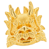 Dragon Ring — polished yellow gold studio view