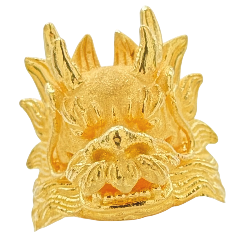 24K Yellow Gold Dragon Ring