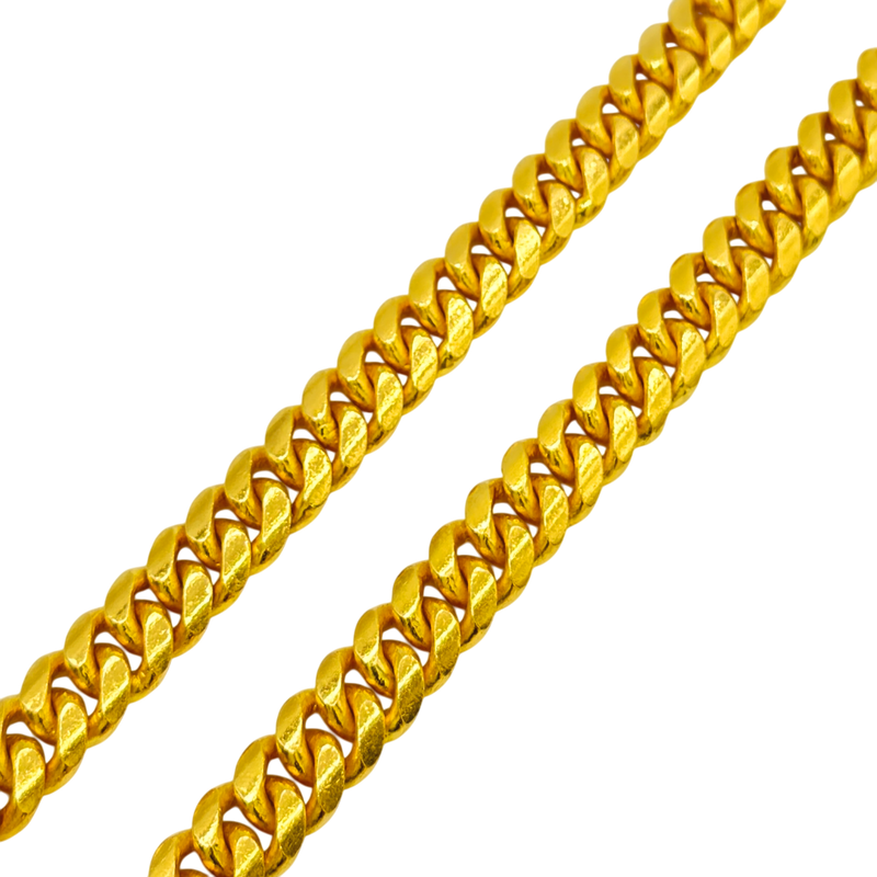 24K Yellow Gold 10.5MM Miami Cuban Link