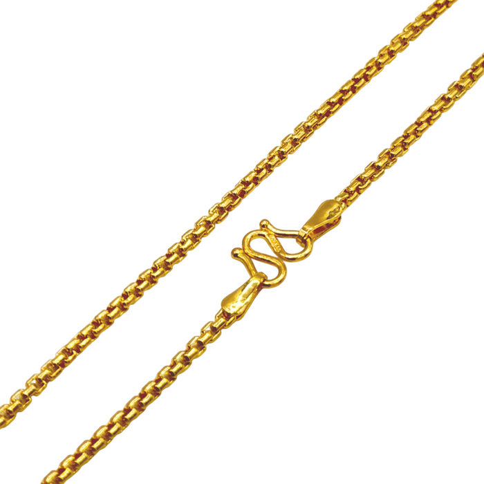 24K Yellow Gold 2MM Box Link