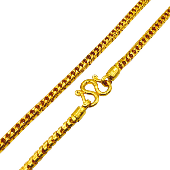 24K Yellow Gold 4.2MM Franco Chain