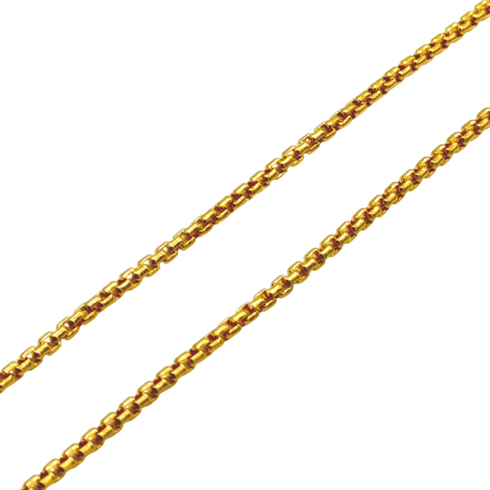 24K Yellow Gold 2MM Box Link