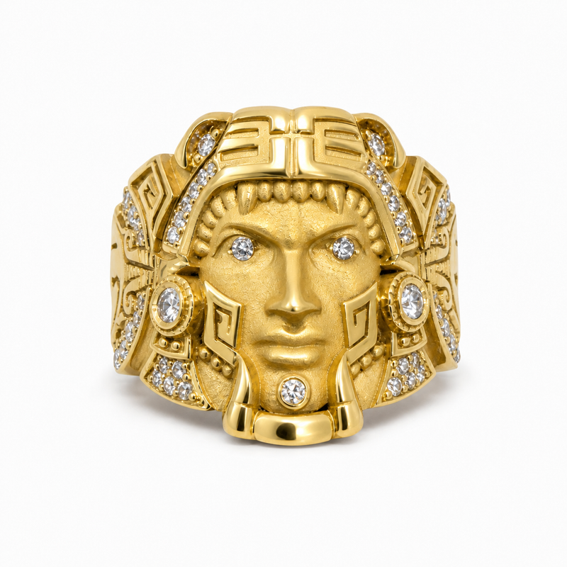 Diamond Aztec Warrior Ring