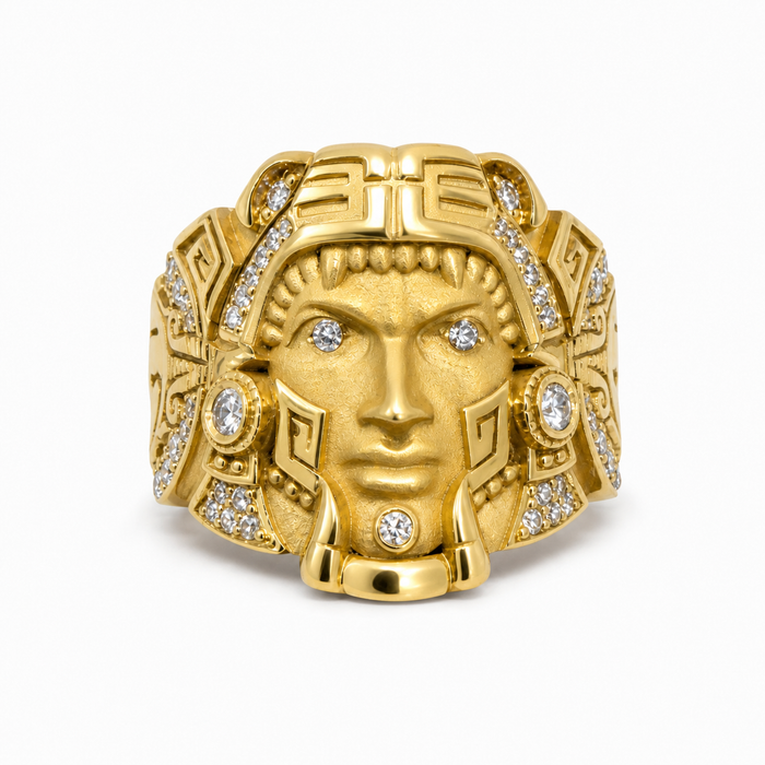 Diamond Aztec Warrior Ring
