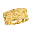 10MM Goat Mural Ring in yellow gold