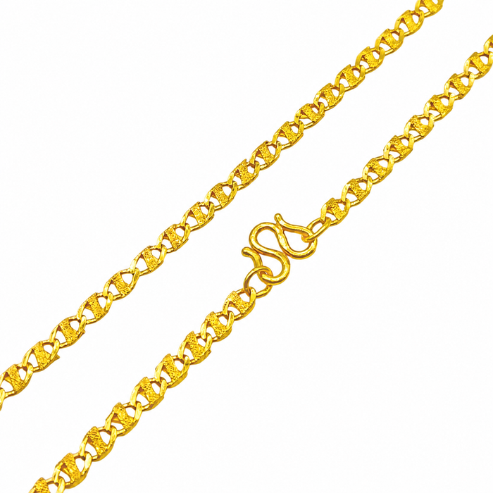 24K Yellow Gold 3.8MM Mariner Link Chain