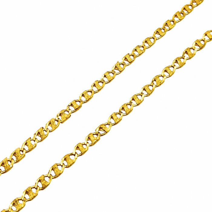 24K Yellow Gold 3.8MM Mariner Link Chain