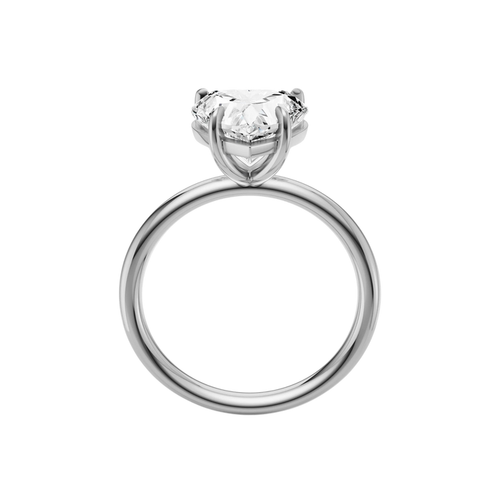 Heart Solitaire Engagement Ring