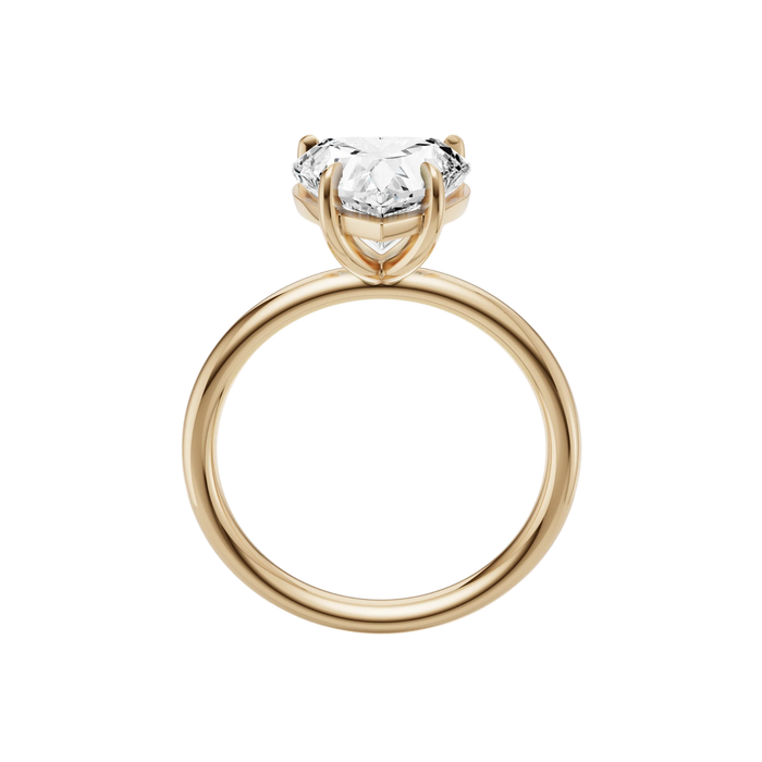 Heart Solitaire Engagement Ring