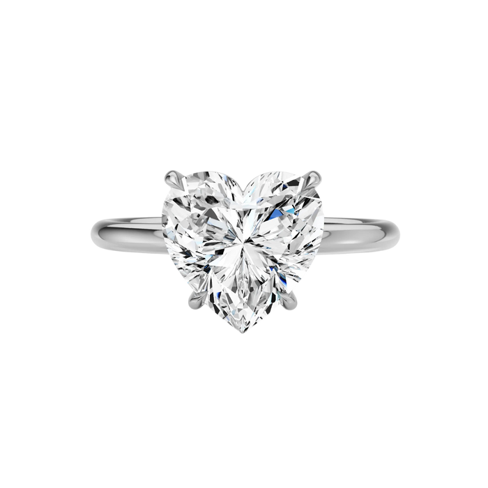 Heart Solitaire Engagement Ring